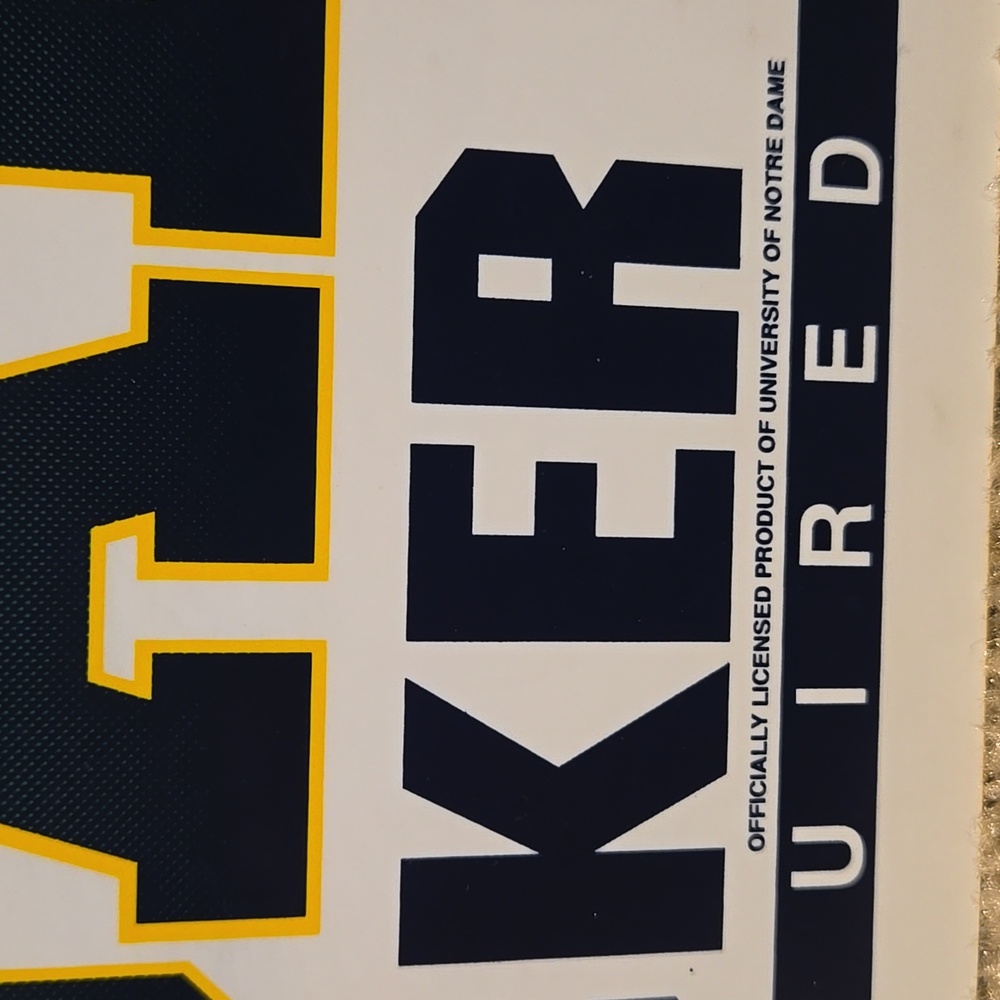 Vintage Notre Dame Locker Room Sign Made In Usa Offically Licensed - Picture 3 of 11